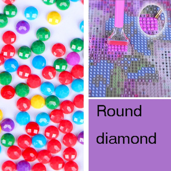 Diamond Paintings, Kitty Yin Yang - Animal Diamond Painting, Full Round/Square 5D Diamonds