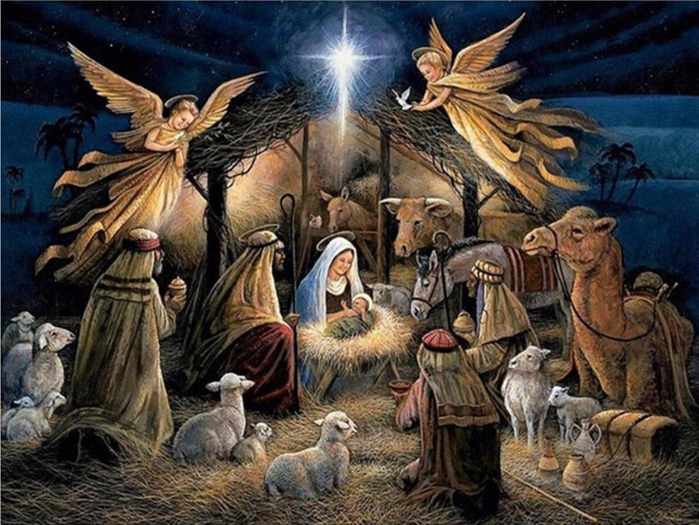 Birth Of Jesus Christ - Religious Diamond Painting, Full Square/Round – Diamond  Paintings Store