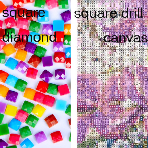 Diamond Paintings, Rainbow Koi Fish - Animal Diamond Painting, Full Round/Square 5D Diamonds