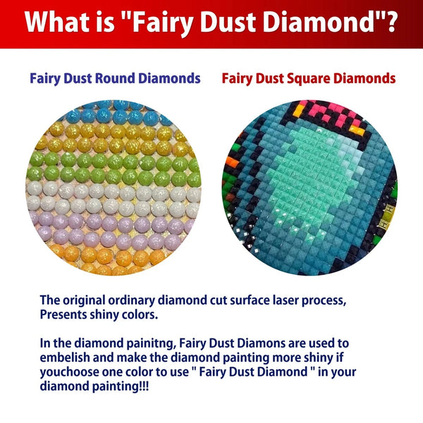 Diamond Paintings, Magic Train - Wizard Diamond Painting, Full Round/Square 'Fairy Dust' Diamonds, DIY Sci Fi