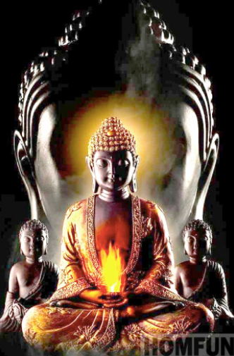 Diamond Paintings, Three Buddha Statue - Religious Diamond Painting, Full Square/Round 5D Diamonds