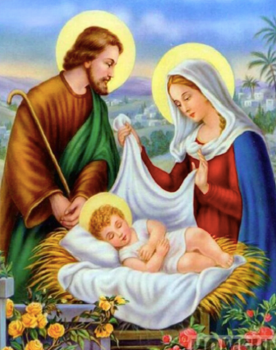 Diamond Paintings, The Holy Family - Religious Diamond Painting, Full Square/Round 5D Diamonds Painting