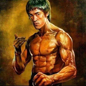 Diamond Paintings, Bruce Lee - Portrait Diamond Painting, Full Square/Round 5D Diamonds