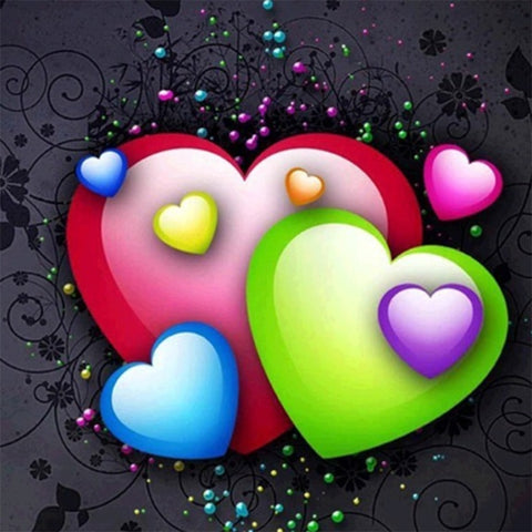 Diamond Paintings, Hearts And Love Designs - Cartoon Diamond Painting, Full Round/Square 5D Diamonds