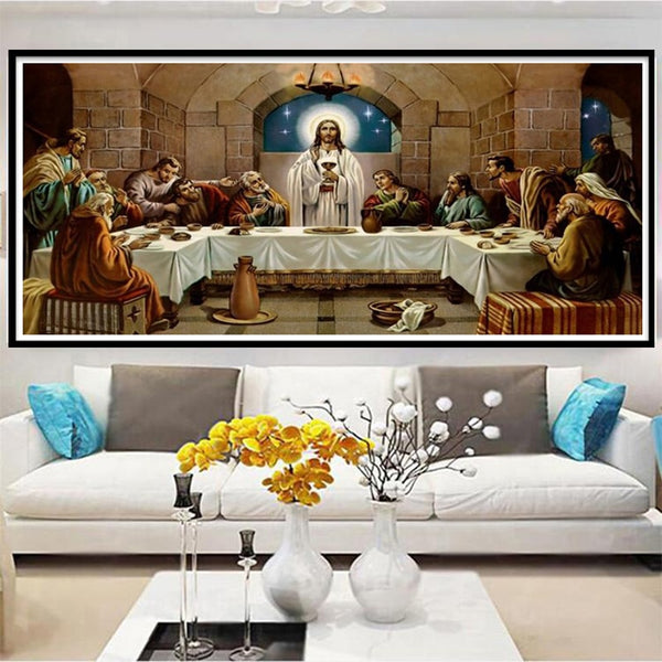Diamond Paintings, DIY Last Supper Diamond Painting - Religious Wall Art, Full 5D Diamond Embroidery