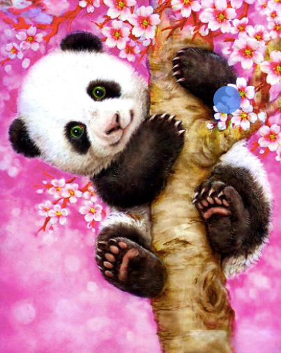 Diamond Painting Small Pandas and Mice,diamond Painting Rhinestone