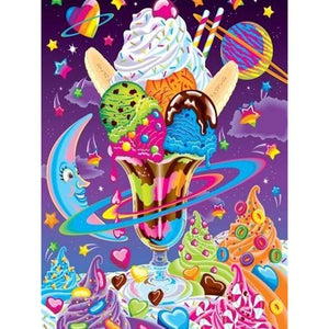 Rainbow Ice Cream And Stars | Cartoon Diamond Painting | Full Square/Round Drill 5D Rhinestones | DIY Diamond Painting | Cross Stitch Embroidery -Diamond Painting Kits, Diamond Paintings Store