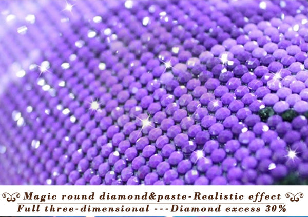 Floral Diamond Painting Pink Wild Flowers | Special Shape Diamond Painting | Magic Round - Pebble Round - Full Square Diamonds | DIY Diamond Kit -Diamond Painting Kits, Diamond Paintings Store