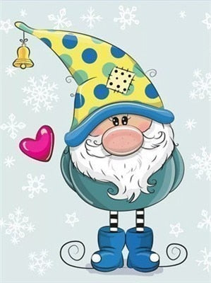 5D DIY Christmas Diamond Painting Kit | Cartoon Elf Diamond Painting | Full Square Rhinestones | Snow Snowflake Elf Mosaic -Diamond Painting Kits, Diamond Paintings Store
