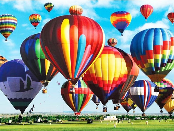 Scenic Diamond Painting | Hot Air Balloon Diamond Painting | Full Round/Full Square Drill 5D Diamonds | Aviation Mosaic - Diamond Paintings Store