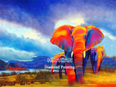 Colorful Elephant Diamond Painting Kits | 16 Designs To Choose From | Full Square Drill | Abstract Rhinestone Mosaic -Diamond Painting Kits, Diamond Paintings Store