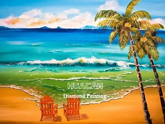 Full Square Drill Diamonds  9 Beach Scenic Diamond Painting Kits