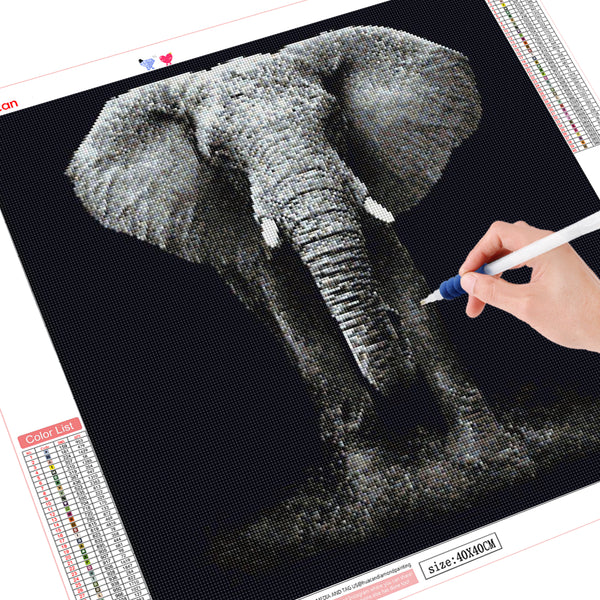 DIY Animal Diamond Painting Kit | Various Elephant Diamond Paintings | Full Square/Round Drill 5D Rhinestones -Diamond Painting Kits, Diamond Paintings Store