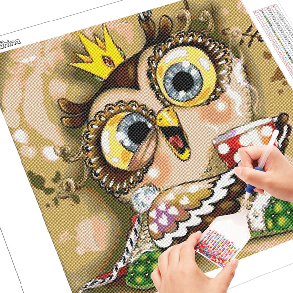 DIY Cartoon Diamond Painting | Cute Owl Rhinestone Kit | DIY Animal Mosaic | Tea Coffee Kitchen Decoration -Diamond Painting Kits, Diamond Paintings Store