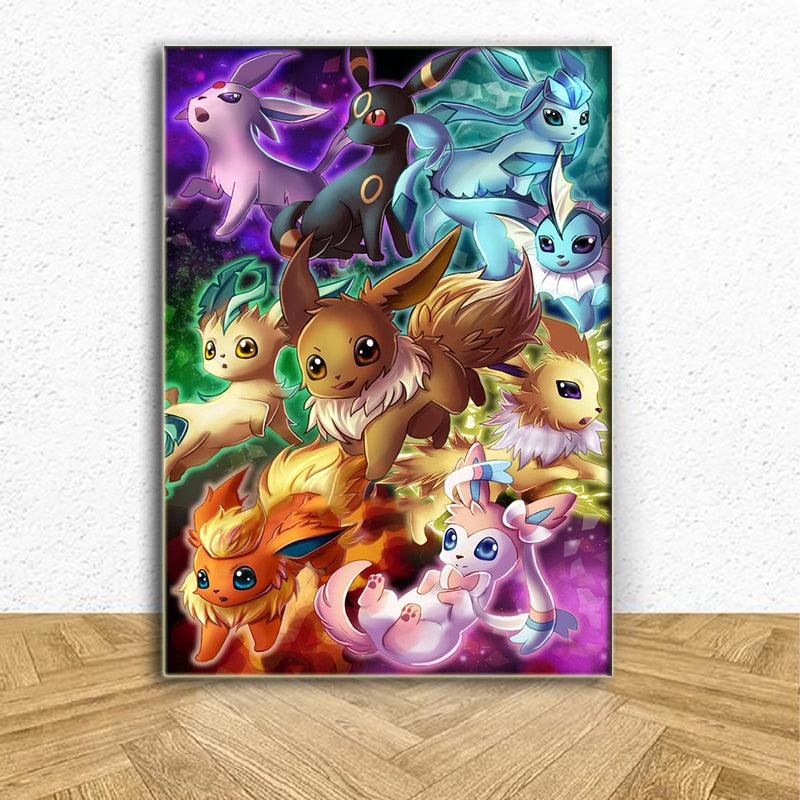 5D Diamond Painting Kit | Pokemon Cross Stitch | Full Round/Square Diamond  Embroidery | Cartoon Animal Embroidery