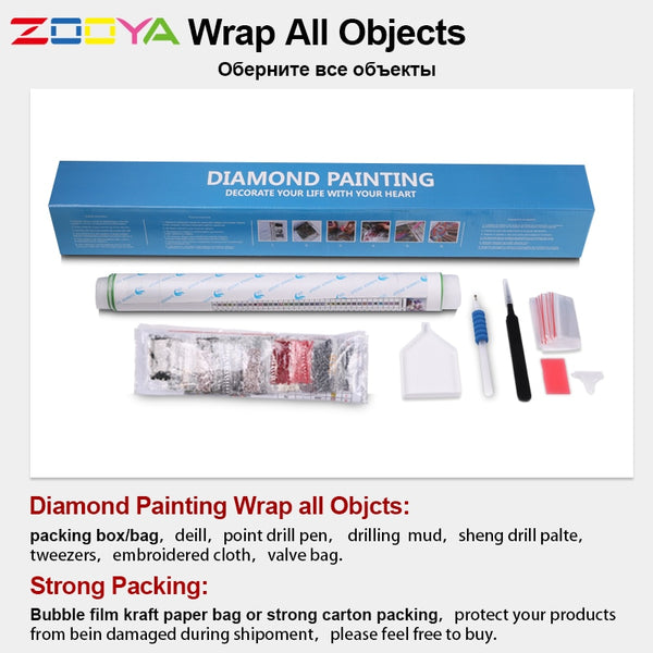 Picnic In Woods | Portrait Diamond Painting | Full Square/Round Drill 5D Diamonds | Rhinestone Cross Stitch Embroidery -Diamond Painting Kits, Diamond Paintings Store
