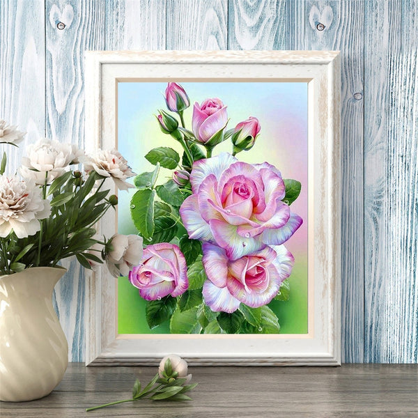 Beautiful Rose Painting Designs | Full Square Drill 5D Rhinestones | DIY Diamond Painting | Various Flowers Birds -Diamond Painting Kits, Diamond Paintings Store