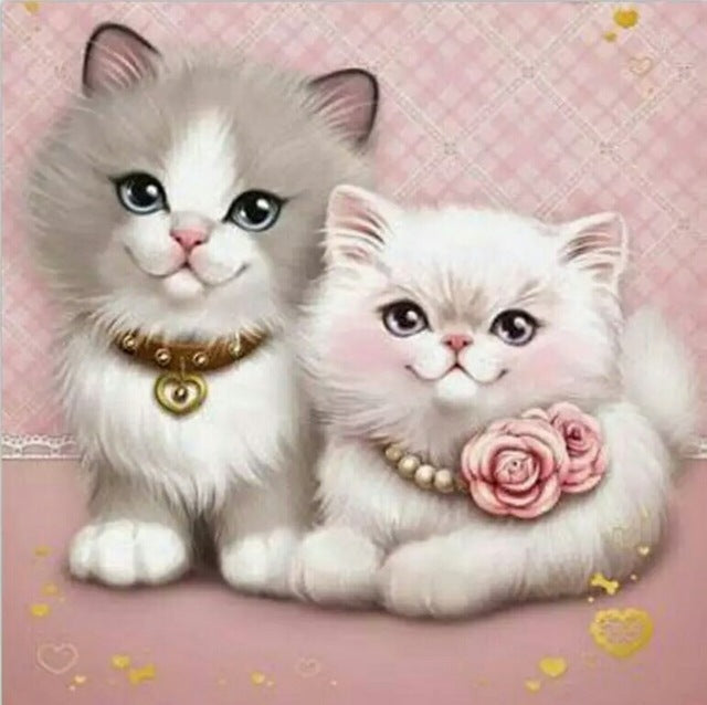 Diamond Painting Animals Full Rhinestone Cat, Diamond Painting