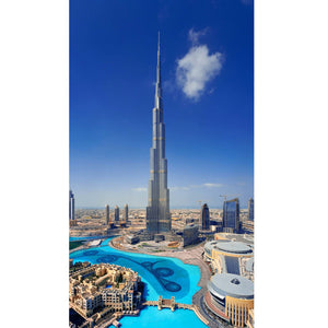 Scenic Diamond Painting Kit | Architecture Rhinestone Embroidery | Full Square Drill 5D | Dubai City Tower Burj Khalifa -Diamond Painting Kits, Diamond Paintings Store