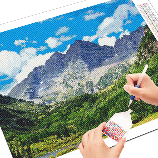 Mountain Wilderness | Scenic Diamond Painting Kit | DIY Diamond Kit | Full Square / Round Drill 5D Diamonds -Diamond Painting Kits, Diamond Paintings Store