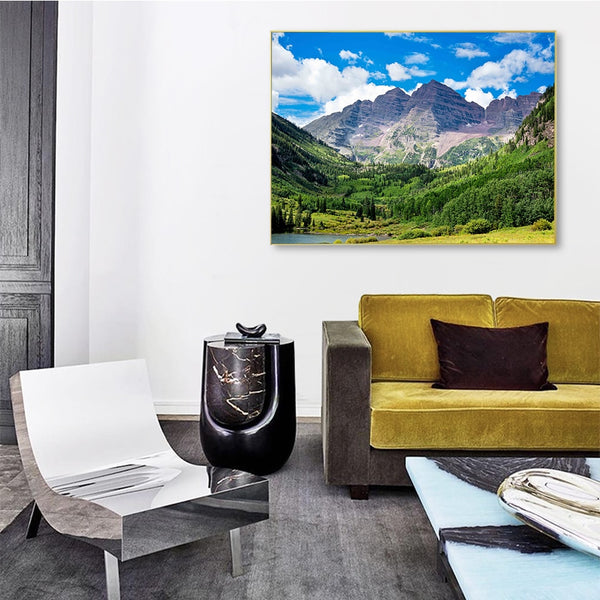 High Altitude Mountains | Scenic Diamond Painting Kit | DIY Diamond Kit | Full Square / Round Drill 5D Diamonds -Diamond Painting Kits, Diamond Paintings Store