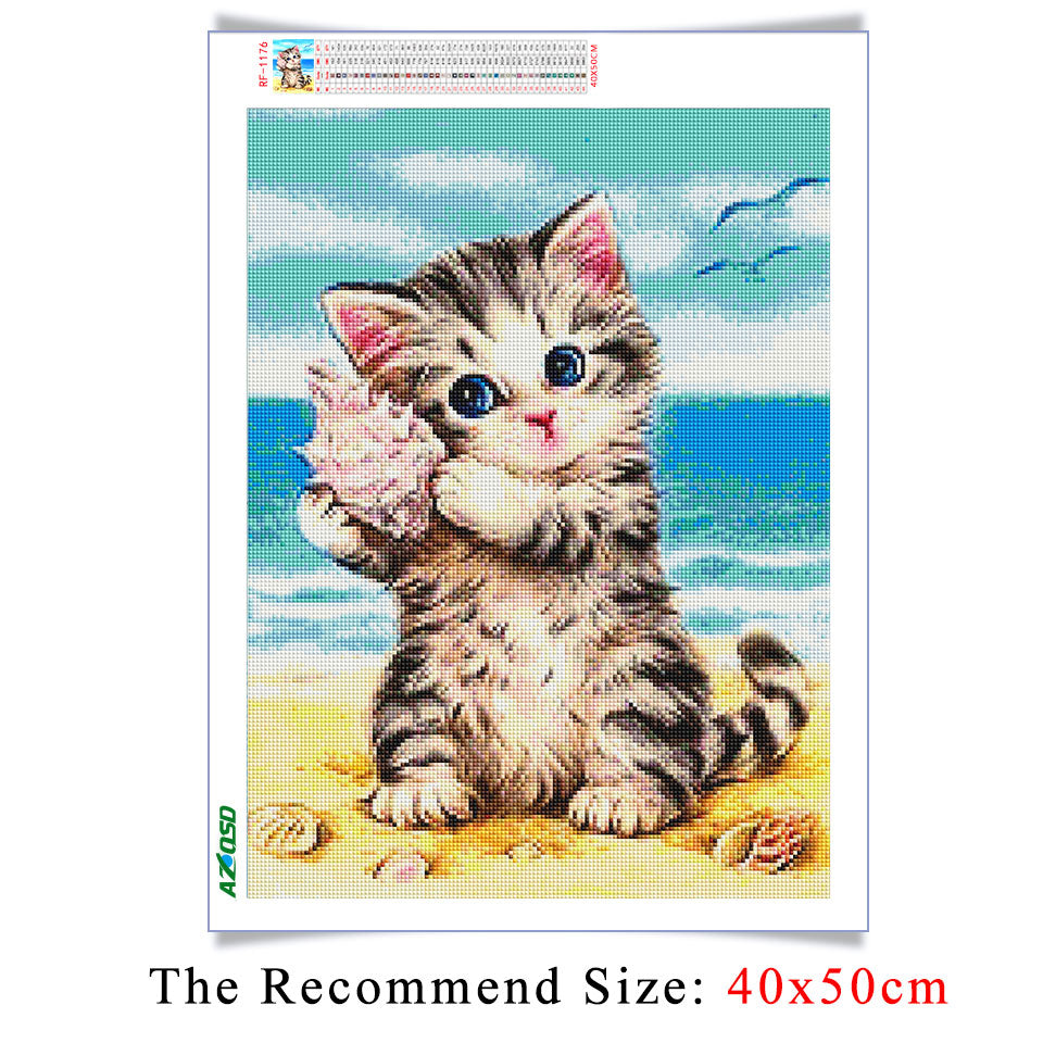 AZQSD Diamond Mosaic Sale Diamond Painting Cat Animal Diamond Embroidery Butterfly  Diamond Art Kits Rhinestones Pictures