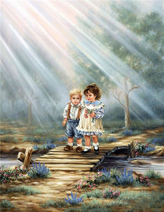 Nature Stroll | Portrait Diamond Painting | Full Square/Round Drill 5D Diamonds | Rhinestone Cross Stitch Embroidery -Diamond Painting Kits, Diamond Paintings Store