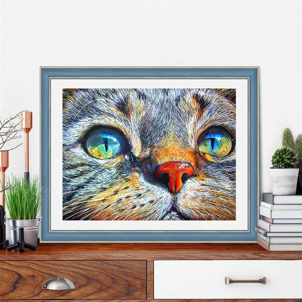 Various Cat Faces | Animal Diamond Painting | Full Square/Round Drill 5D Rhinestones | DIY Diamond Kit | Cat Lovers Special -Diamond Painting Kits, Diamond Paintings Store