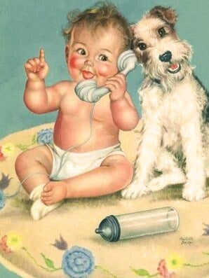 Baby And Dog | Portrait Diamond Painting | Full Round/Full Square Drill 5D Rhinestone Embroidery | DIY Diamond Cross Stitch -Diamond Painting Kits, Diamond Paintings Store