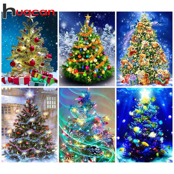 Color Christmas Tree, 5D Diamond Painting kit, Full Square -Diamond Painting Kits, Diamond Paintings Store
