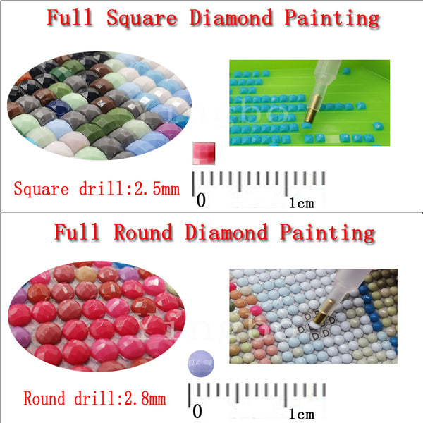 Diamond Paintings, Full Square/Round Drill DIY Native American 5D Diamond Painting Kit