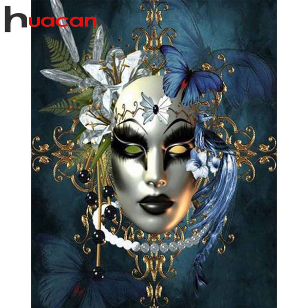 Ornamental Mask Rhinestone Painting | Full Square/Round Drill 5D Diamonds |  Abstract Mardi Gras Butterfly Mask - Diamond Paintings Store