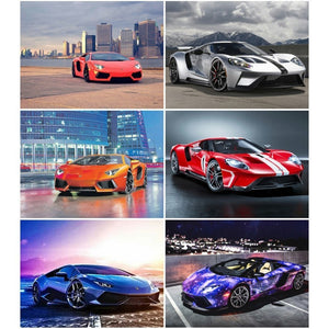 Various Luxury Sports Cars | Sports Car Diamond Painting Kits | Full Square Drill 5D Diamonds | DIY Racing Car - Diamond Paintings Store