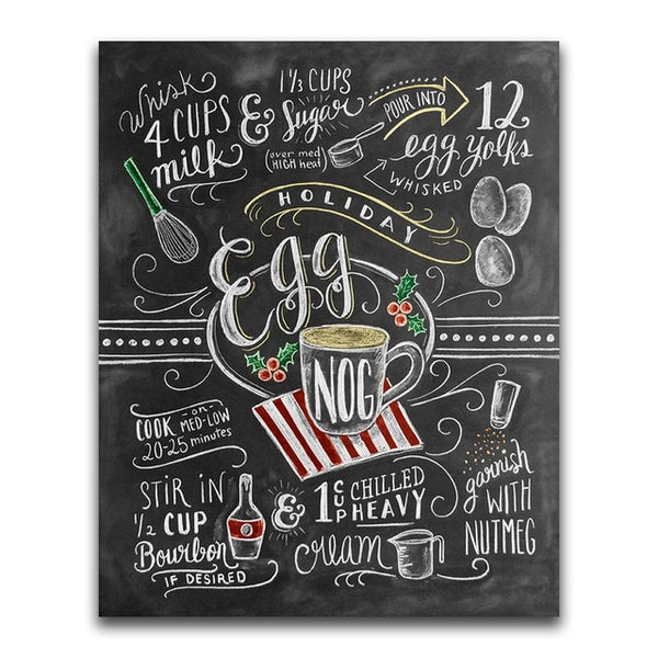 Creative Christmas Black Board Message | Chalkboard Diamond Painting Kit | Full Square/Round Drill 5D Diamonds | Colorful Chalk Messages - Diamond Paintings Store