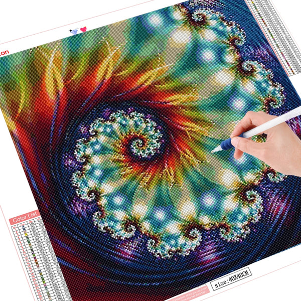 Colorful Spiral Diamond Painting Kit Abstract Rhinestone Embroidery - Diamond Paintings Store