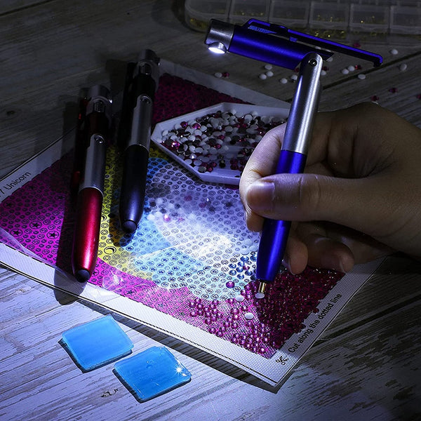 Foldable Diamond Painting Pen with LED Lighting - Diamond Paintings Store