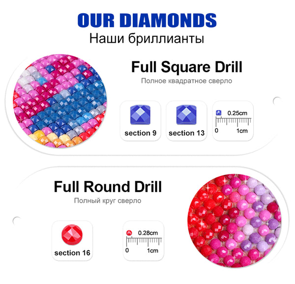 Diamond Paintings, Space Alien Diamond Painting Kit, Full Square/Round Drills