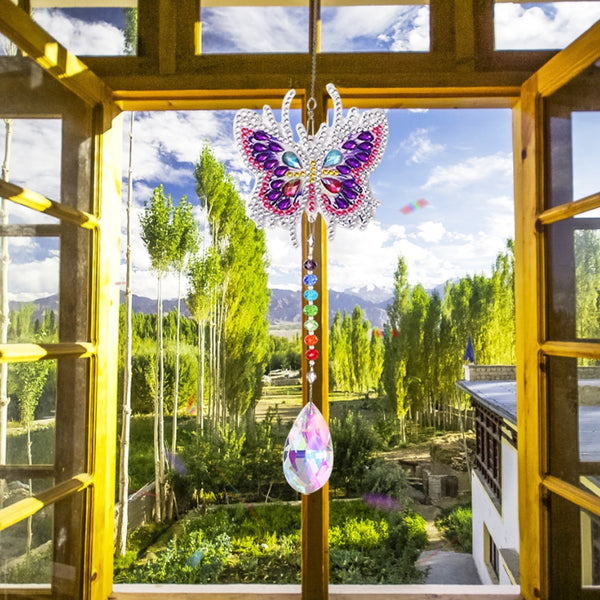 Sun Crystal Wind Chimes, DIY Diamond Pendant Hanging Art - Diamond Paintings Store