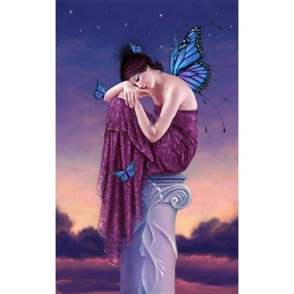 Diamond Painting Fairy Girl 5D Diy Butterfly Elf Cross Stitch Mosaic Patch Diamond Embroidery Inlaid Gift Decoration Design - Diamond Paintings Store