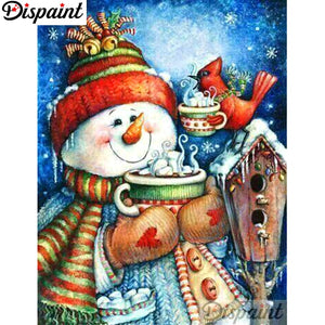DIY Christmas Diamond Painting Snowman Hot Cocoa - Diamond Paintings Store