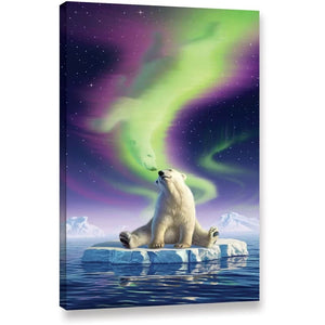 Diamond Paintings, Polar Bear Diamond Painting With Northern Lights