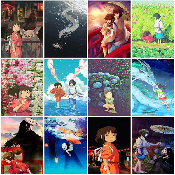 Diamond Paintings, Anime Diamond Paintings, Hayao Miyazaki | Round/Square Drill