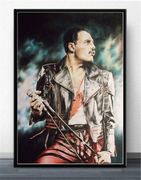 Diamond Paintings, Freddie Mercury Diamond Painting Kit, Full Square/Round Drill