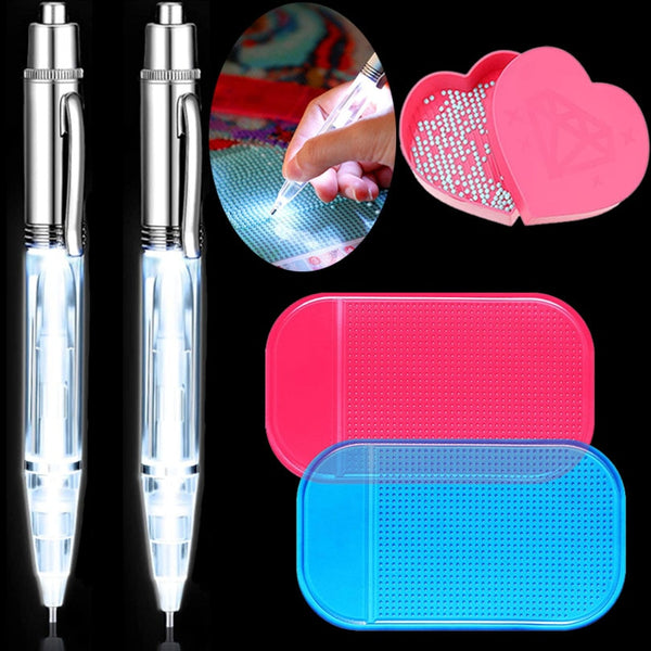 Diamond Paintings, Diamond Painting 5d Point Drill Pen with Light LED Lighting