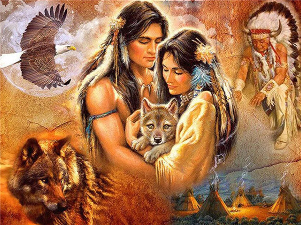 Diamond Paintings, Various American Indian Designs, Full Square/Round Drill Embroidery, Native American Room Art