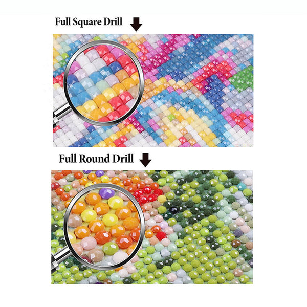 Diamond Paintings, Spiral Mandala Abstract Diamond Painting Kit, Colorful Round/Square Drill Diamonds