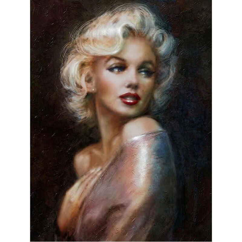Diamond Paintings, Marilyn Monroe Portrait, 5D Diamond Embroidery, Full Round/Square Drills