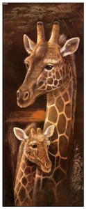 Diamond Paintings, Mother And Baby Portrait Diamond Painting | Full Square Drill 5D Diamonds | Lioness Tigress Giraffe Tiger Cub Lion Cub Baby Giraffe