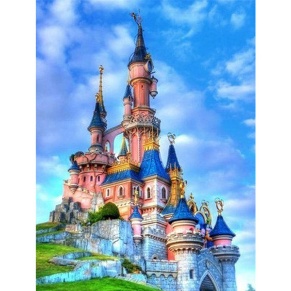 Diamond Paintings, Disney Castle Diamond Painting Kit | Various Scenic Castle Designs | 5D Full Square Drill Diamond Kit | Princess Castle