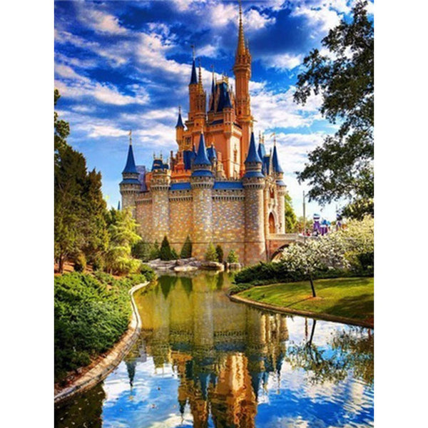 Diamond Paintings, Disney Castle Diamond Painting Kit | Various Scenic Castle Designs | 5D Full Square Drill Diamond Kit | Princess Castle
